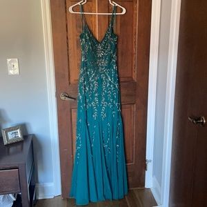 Marina vneck beaded gown size 10